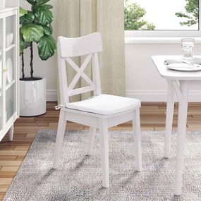 vidaXL Μαξιλάρια καθισμάτων 4 pcs Λευκό 40 x 40 x 3 cm ύφασμα