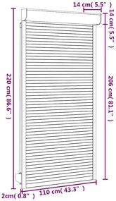 vidaXL Παντζούρι Ρολό Λευκό 110 x 220 εκ. από Αλουμίνιο