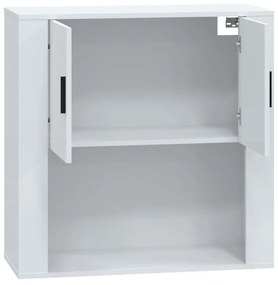 vidaXL Ντουλάπι Τοίχου Γυαλιστερό Λευκό 80x33x80 εκ.Επεξεργασμένο Ξύλο