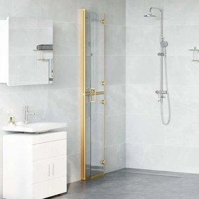 vidaXL Τοίχος Walk-In Ντους Χρυσό 80 x 6,5 x 190 εκ.