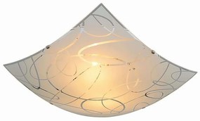 Φωτιστικό Οροφής - Πλαφονιέρα Spirelli 604400201 40x40cm Decorated White Trio Lighting Metal, Glass