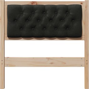 vidaXL Κεφαλάρι Άλλο Καφέ και μαύρο 75 cm Μασίφ ξύλο πεύκου