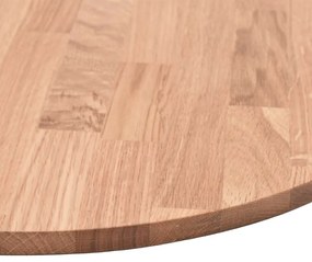 vidaXL Καπάκι τραπεζιού Ανοιχτό καφέ Ø 70 x 2.5 cm Στερεό ξύλο δρυός