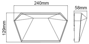 LED SMD WALL LUMINAIRE 10W 400LM 120° 230V AC 3.000K DARK GREY CRI80 IP65 30.000HRS - LG8203G