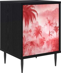 vidaXL Κομοδίνο AACHEN Μαύρη Δρυς 36 x 33 x 51 εκ. Επεξεργασμένο Ξύλο