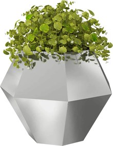 vidaXL Γλάστρα 2 pcs Ασημί 100 x 100 x 80 εκ Επικαλυμμένος Χάλυβας