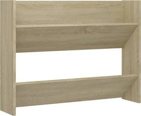vidaXL Παπουτσοθήκη Τοίχου Sonoma Δρυς 80x18x60 εκ. Επεξ. Ξύλο