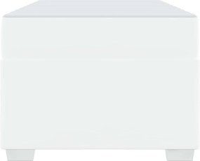 vidaXL Σκελετός Κρεβατιού με στρώμα Λευκό 100 x 200 cm ύφασμα