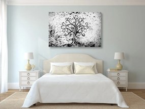 Εικόνα σύμβολο του δέντρου της ζωής σε ασπρόμαυρο σχέδιο - 90x60