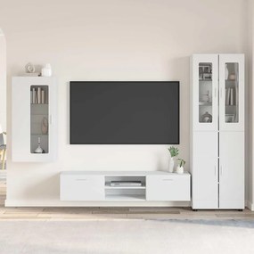 vidaXL Σετ επίπλου τηλεόρασης FLORIN 3 pcs Λευκό Επεξεργασμένο ξύλο