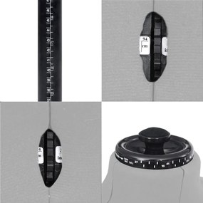 vidaXL Κούκλα Ραπτικής Ρυθμιζόμενη Αντρική Γκρι Μέγεθος 37-45