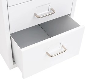 vidaXL Αρχειοθήκη Φορητή Λευκή 28 x 41 x 69 εκ. Μεταλλική