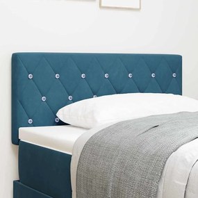 vidaXL Βελούδινο Κεφαλάρι Argyle Σκούρο Μπλε 100 cm Βελούδο
