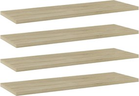 vidaXL Ράφια Βιβλιοθήκης 4 τεμ. Sonoma Δρυς 60x20x1,5 εκ. Μοριοσανίδα
