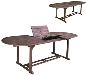 Τραπέζι 180+60x90cm GARDEN Oval Επεκτ.Acacia