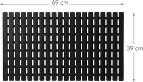 Nora Αντιολισθητικό Πατάκι 39x69cm Black Sealskin