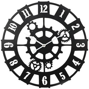 Ρολόι τοίχου Idanst Inart μέταλλο σε μάυρη απόχρωση 47x2x47εκ 47x2x47 εκ.