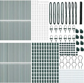 vidaXL Στύλος Περιφράξεων Πράσινο 100 x 1,5 m (36 mm πλέγμα)