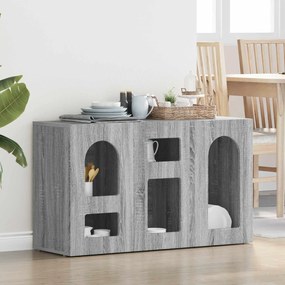 vidaXL Πλαϊνό γραφείο ELST Γκρίζο Σονομα 100 x 35 x 59 εκ