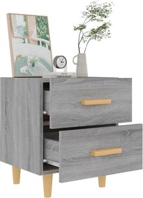 vidaXL Κομοδίνα 2 τεμ. Γκρι Sonoma 40 x 35 x 47,5 εκ.