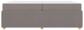 vidaXL Σκελετός κρεβατιού με στρώμα Taupe 200 x 200 cm ύφασμα