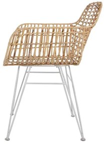 Καρέκλα Τραπεζαρίας με μπράτσα Marea White legs (57x60x82) Soulworks 0300088 - ows.0300088