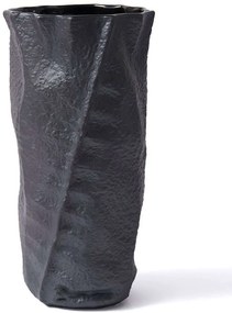 Βάζο 742TMA4918 17x16x40cm Black Aberto Design Ceramic
