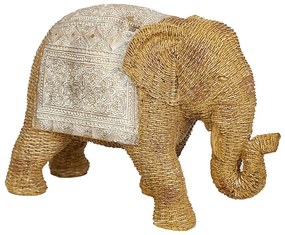 Διακοσμητική Φιγούρα Romimex Μπεζ Φυσικό Ελέφαντας ρατάν