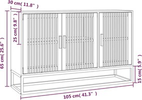 vidaXL Ντουλάπι Λευκό 105 x 30 x 65 εκ. από Επεξεργασμένο Ξύλο