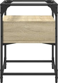 vidaXL Κομοδίνα 2 τεμ. Sonoma Δρυς 40 x 40 x 55 εκ. από Επεξεργ. Ξύλο