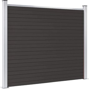 vidaXL Πάνελ Περίφραξης Μαύρο 180 x 146 εκ. από WPC