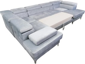 Γωνιακός καναπές Gelito Max II LTHR-Leuko-Αριστερή