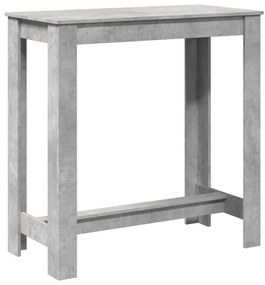 vidaXL Τραπέζι Μπαρ Γκρι Σκυροδέματος 102x50x103,5εκ. Επεξεργ. Ξύλο