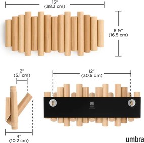 Ξύλινη κρεμάστρα τοίχου Umbra Picket nat 1011471-390