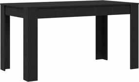 vidaXL Τραπεζαρία Μαύρη Δρυς 140 x 74,5 x 76 εκ. Επεξεργασμένο Ξύλο