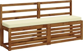vidaXL Μαξιλάρια Πάγκου 2 Τεμαχίων VUGHT 2 pcs 100% Πολυεστέρας Κρεμ