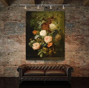 Πίνακας σε καμβά με λουλούδια KNV870 80cm x 120cm