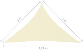 ΠΑΝΙ ΣΚΙΑΣΗΣ ΤΡΙΓΩΝΟ ΚΡΕΜ 3 X 3 X 4,24 Μ. ΑΠΟ ΎΦΑΣΜΑ OXFORD 135227