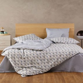 Παπλωματοθήκη Crystal 01 (Σετ 2τμχ) Blue Kentia Μονό 165x245cm 100% Βαμβάκι