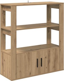 vidaXL Πλαϊνό γραφείο artisan δρυς 30 x 80 x 90 εκ Επεξεργασμένο ξύλο