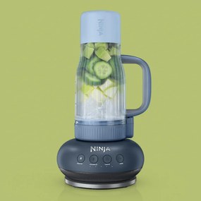 Φορητός μπλέντερ Ninja BlendBoss DB351EUCY, 1100 W, 710 ml, 3 προγράμματα, Auto-iQ, CrushBlade, Γκρι