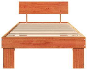 vidaXL Σκελετός Κρεβατιού Καφέ κεριού 90 x 190 cm Συμπαγές ξύλο πεύκου