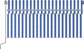 vidaXL Χειροκίνητη τέντα με ηλιακό LED 3,5 x 2,5 m