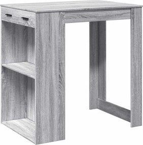 vidaXL Τραπέζι Μπαρ Γκρι Sonoma 102x70x103,5 εκ. Επεξεργ. Ξύλο