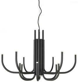 Φωτιστικό Οροφής Led SO.NOUVEAU/NERO 35W 2350Lm Φ78x52/190cm Black Ondaluce Μέταλλο