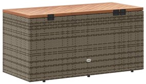 vidaXL Κουτί Αποθ. Κήπου Γκρι 110x50x54 εκ. Συνθ. Ρατάν/Μασίφ Ακακία
