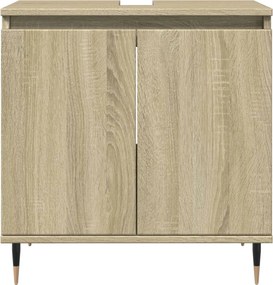 vidaXL Σετ Επίπλων Μπάνιου 3 Τεμαχίων Sonoma Δρυς Επεξεργασμένο Ξύλο