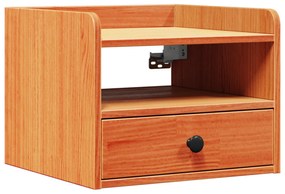 vidaXL Κομοδίνα με συρτάρι Επιτοίχιο 2 pcs Καφέ κεριού 38 x 36 x 29.5 εκ