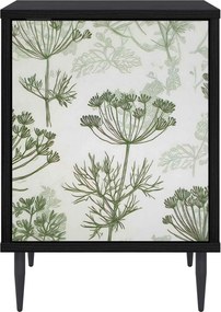vidaXL Κομοδίνο GOTHA Μαύρη Δρυς 36 x 33 x 51 εκ. Επεξεργασμένο Ξύλο