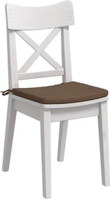 vidaXL Μαξιλάρια καθισμάτων 4 pcs Καφέ 40 x 40 x 3 cm ύφασμα